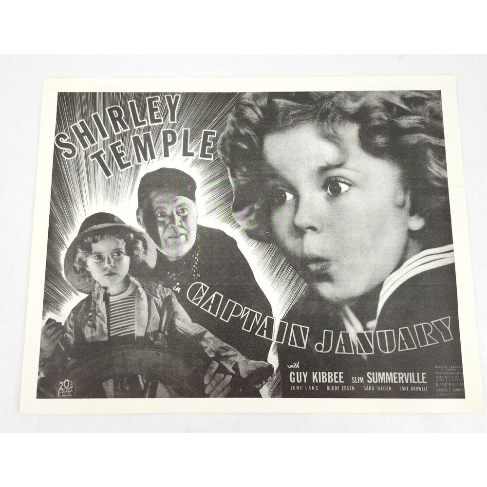 Captain Januaryโ 1936 Shirley Temple Original Lobby Card Movie Posters Guy Kibbe